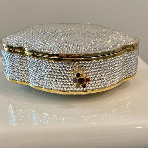 🎉HP🎉Judith Leiber Vintage Handset Austrian Crystal Minaudière Evening bag - Picture 7 of 11